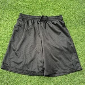Vintage 90s Starter Basketball Shorts Razzle Dazzle Shiny‎ Black Mens Medium